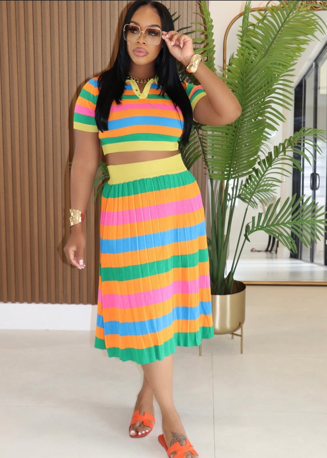 Rainbow Sherbet Skirt Set