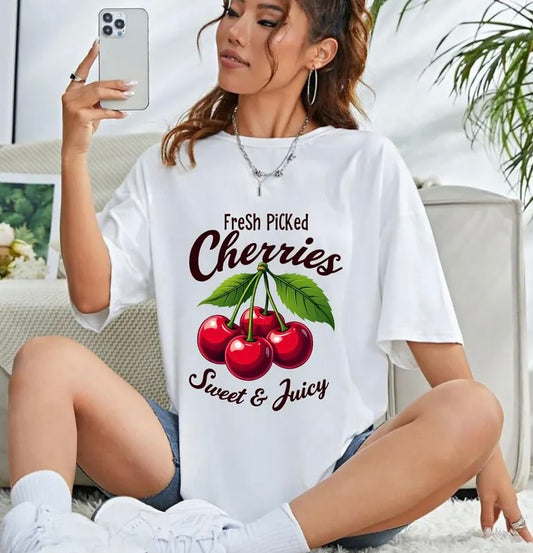Fresh picked Cherries Tshirt plus
