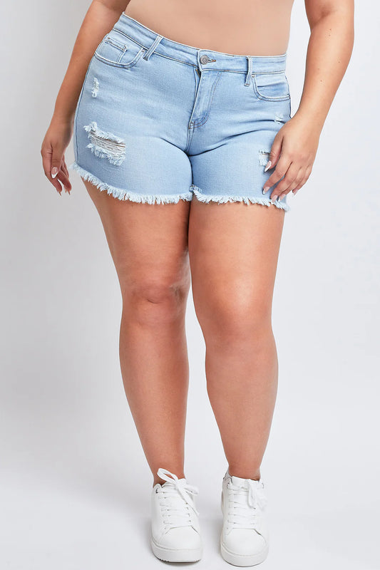 DREAM FRAYED HEM PLUS SIZE SHORT